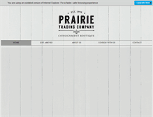 Tablet Screenshot of prairietradingco.com